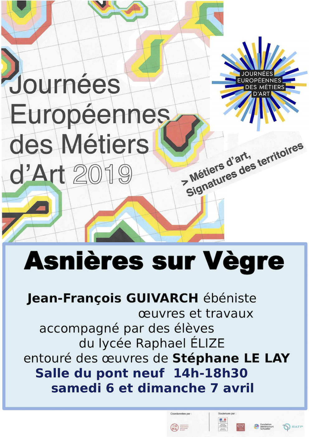 Journée Européenne Des Métiers D'art 2022 Paris Journée Européenne des Métiers d’Art – 6 et 7 avril 2019 – Asnières